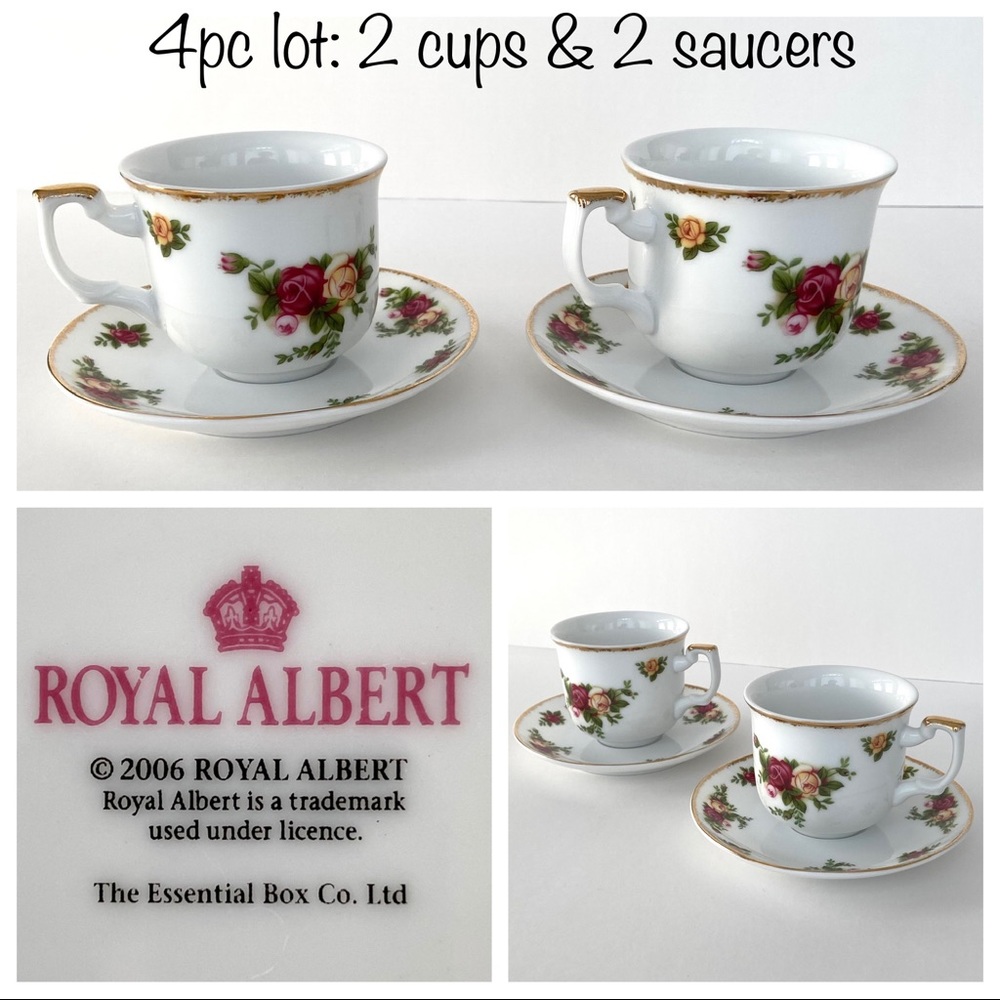 4pc Small Tea Cup Set 2006 Old Country Roses